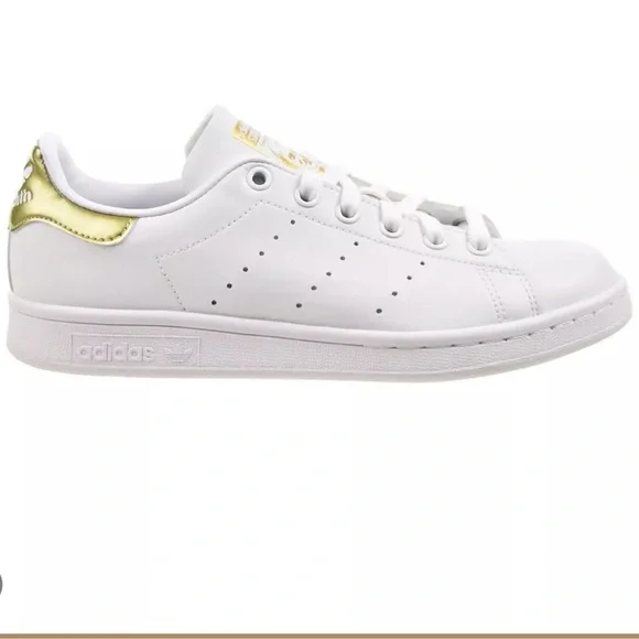 ADIDAS STAN SMITH Originals Women's Size 8 EE8836 GOLD SHOES AUTHENTIC Pre-owned - Picture 13 of 16